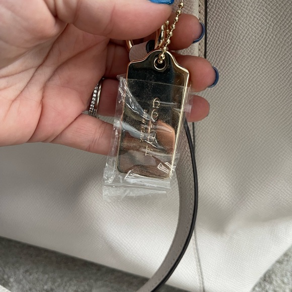 Coach Cream Ava Leather Tote Bag - Picture 5 of 8